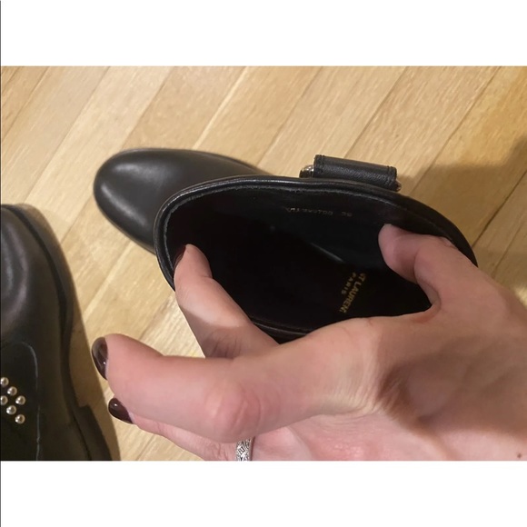 Saint Laurent Women’s studded biker bootie - Picture 6 of 12